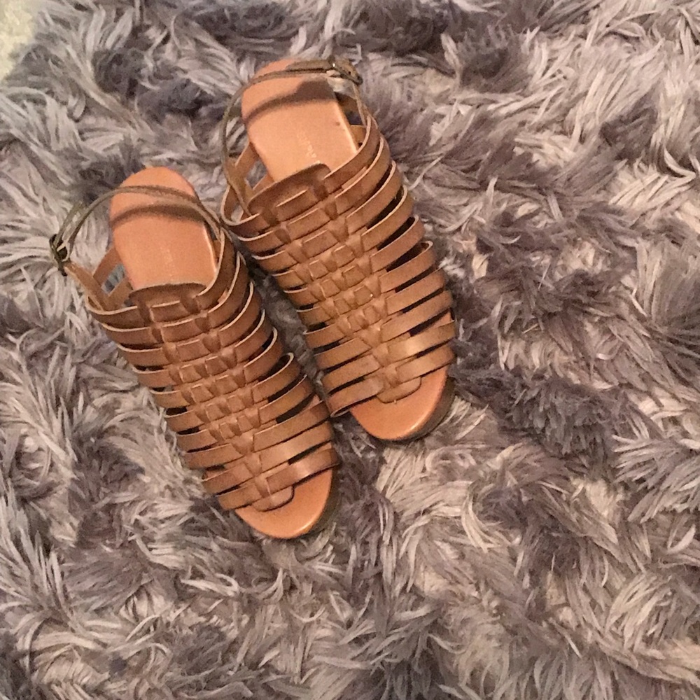 Cognac sandal wedges - Picture 3 of 3